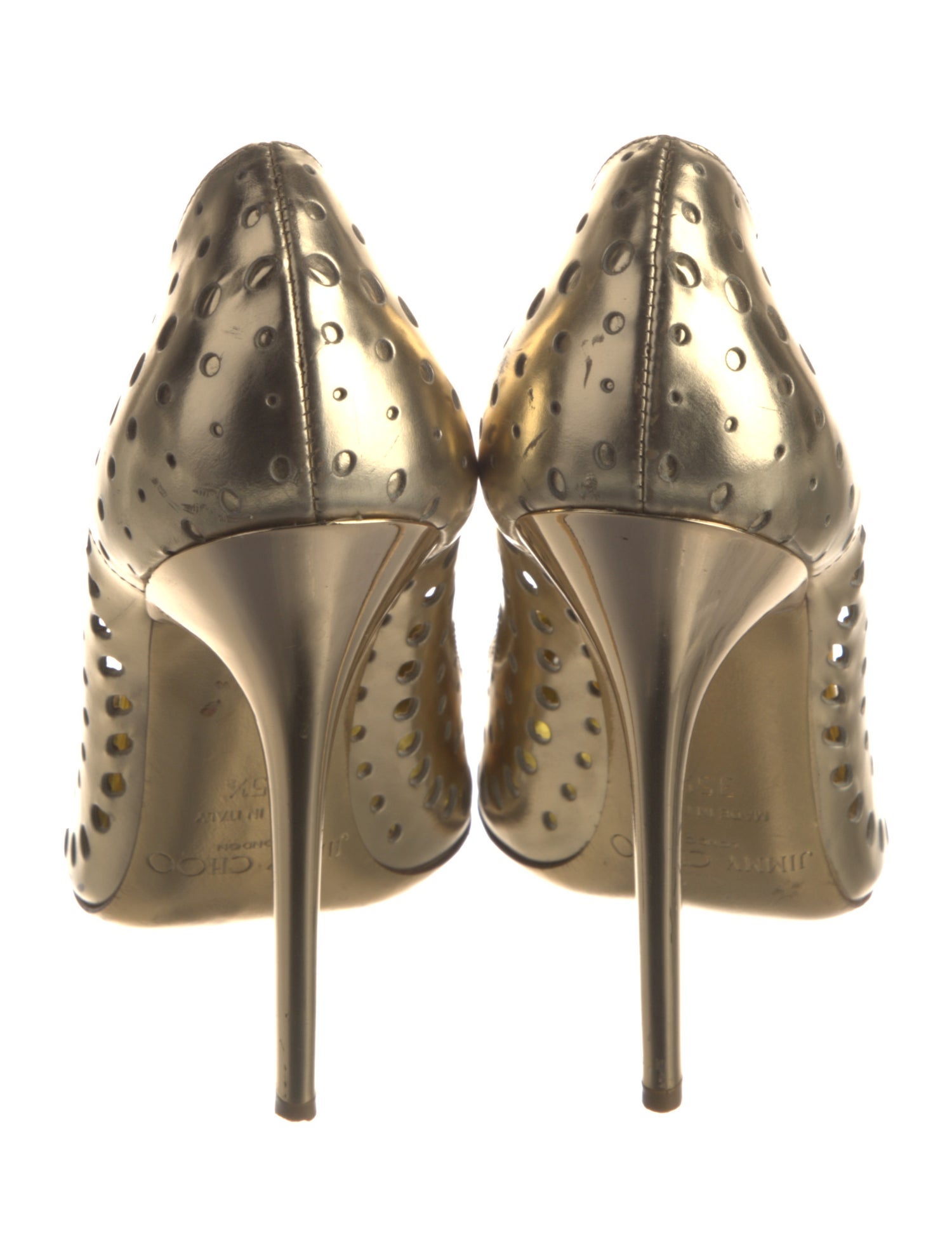 Jimmy Choo Leather Lasercut Accents Pumps